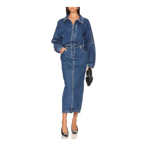 Ronny Kobo Denim Blue Sebastian Dress Size XS