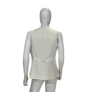 Favorite Daughter Tailored Ivory Jones Twill Vest Size M