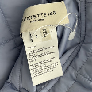 Lafayette 148 Quilted Blue Puffer Vest Size S