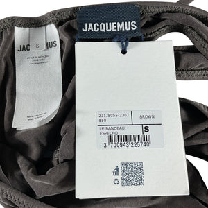 Jacquemus Sleek Brown Espelho Bandeau Top Size S NWT