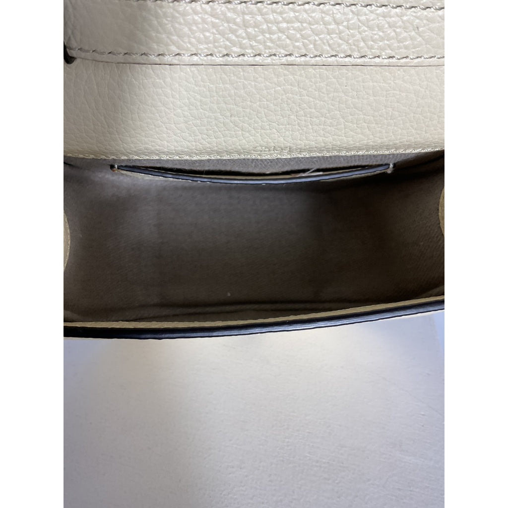 Chlo� 'Alphabet' Beige Leather Crossbody Bag