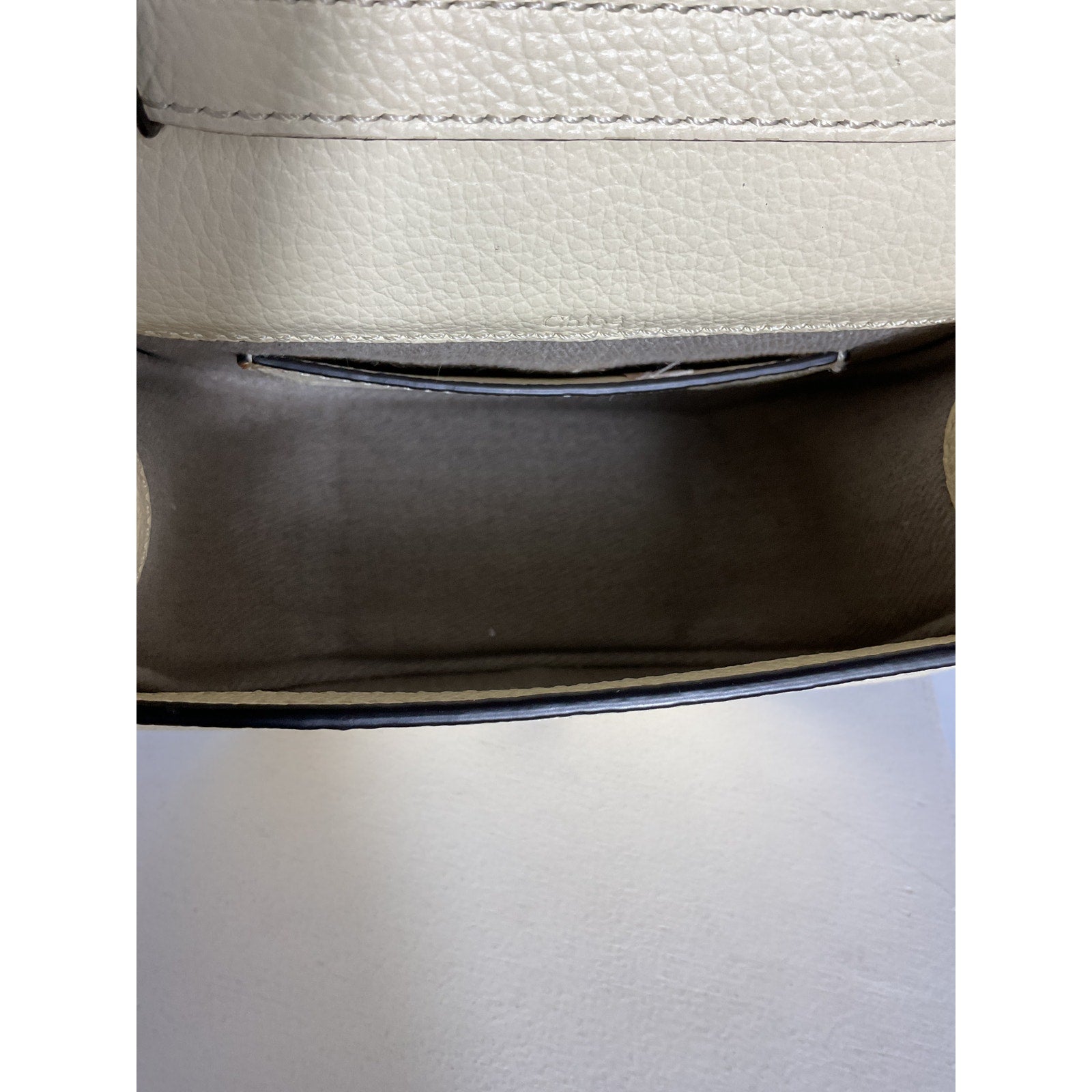 Chlo� 'Alphabet' Beige Leather Crossbody Bag
