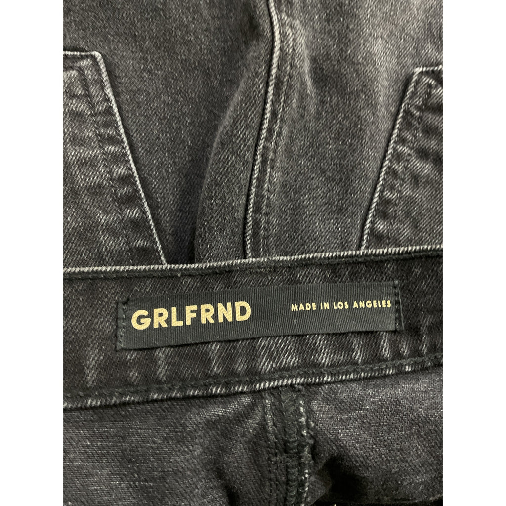 Grlfrnd 'Amara' Black Maxi Pencil Skirt With Back Slit Size 28