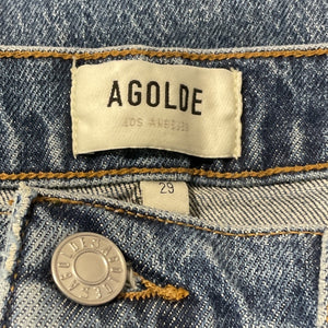 Agolde Classic Frequency Riley High Rise Straight Crop Denim Jeans Size 29
