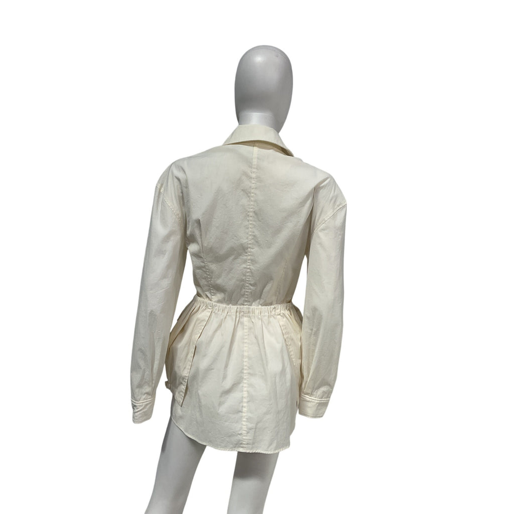 Jacquemus Cream Polyamide Short Dress Size 38