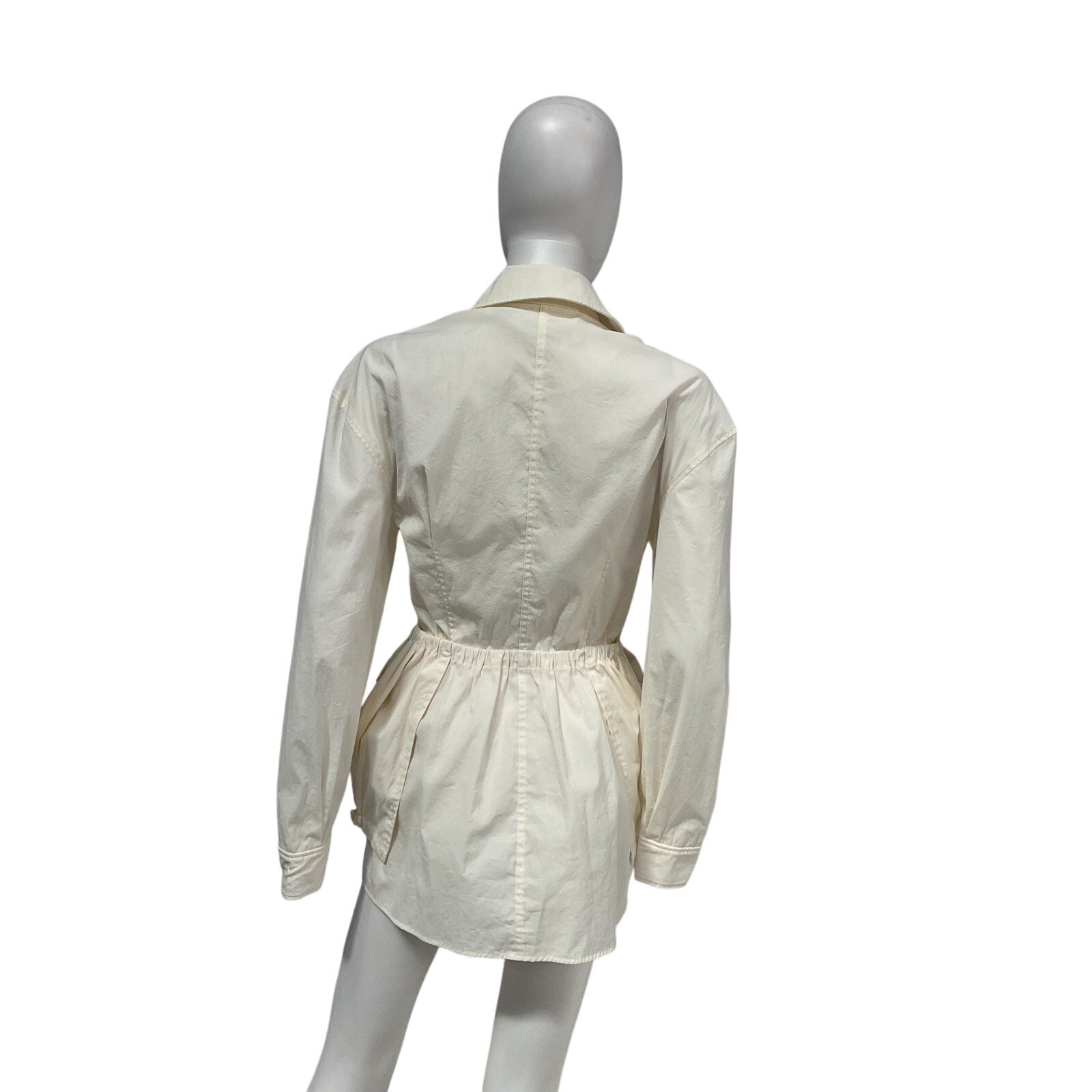 Jacquemus Cream Polyamide Short Dress Size 38