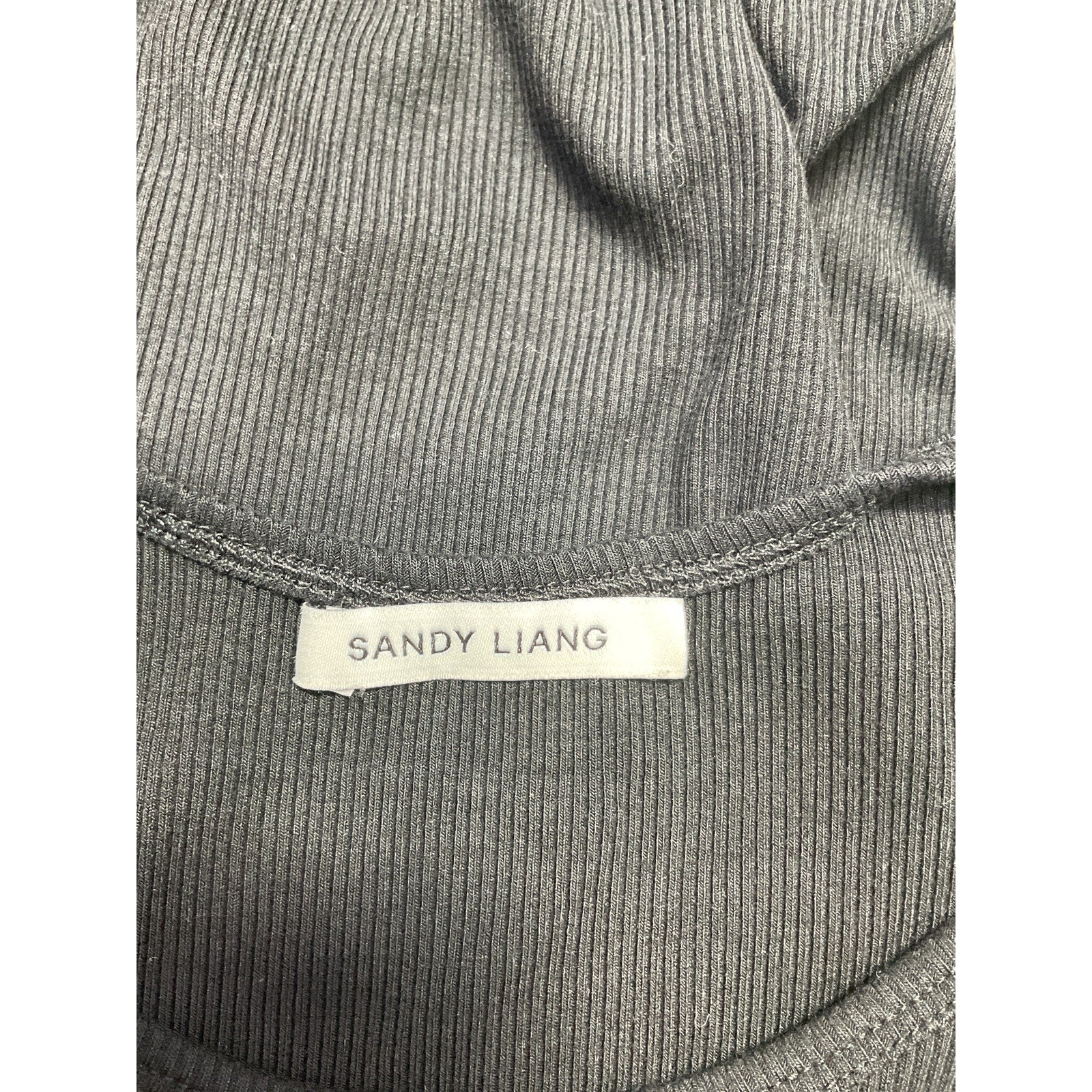 Sandy Liang 'Slight' Black Rayon Tank Top Size S