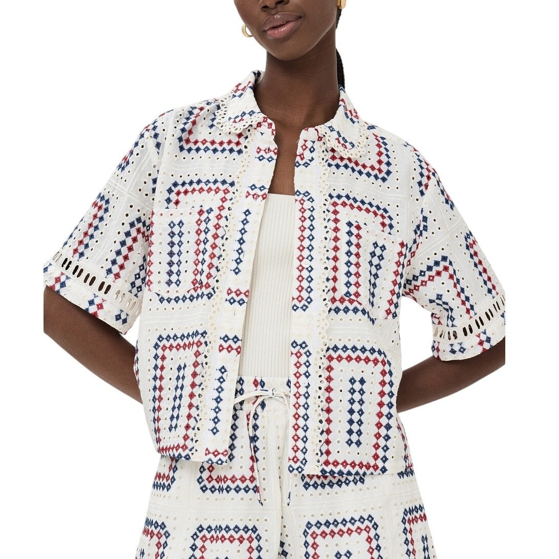 Hill House Home Embroidered Multicolor Annette Blouse Size XS