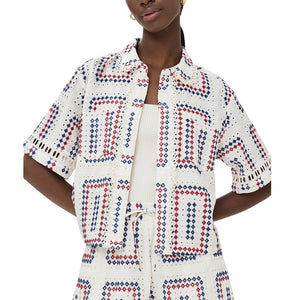 Hill House Home Embroidered Multicolor Annette Blouse Size XS