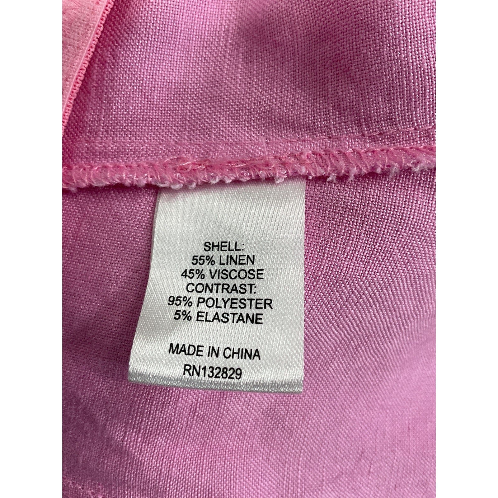 L'Academie 'Lorena' Pink Linen Top Size XS