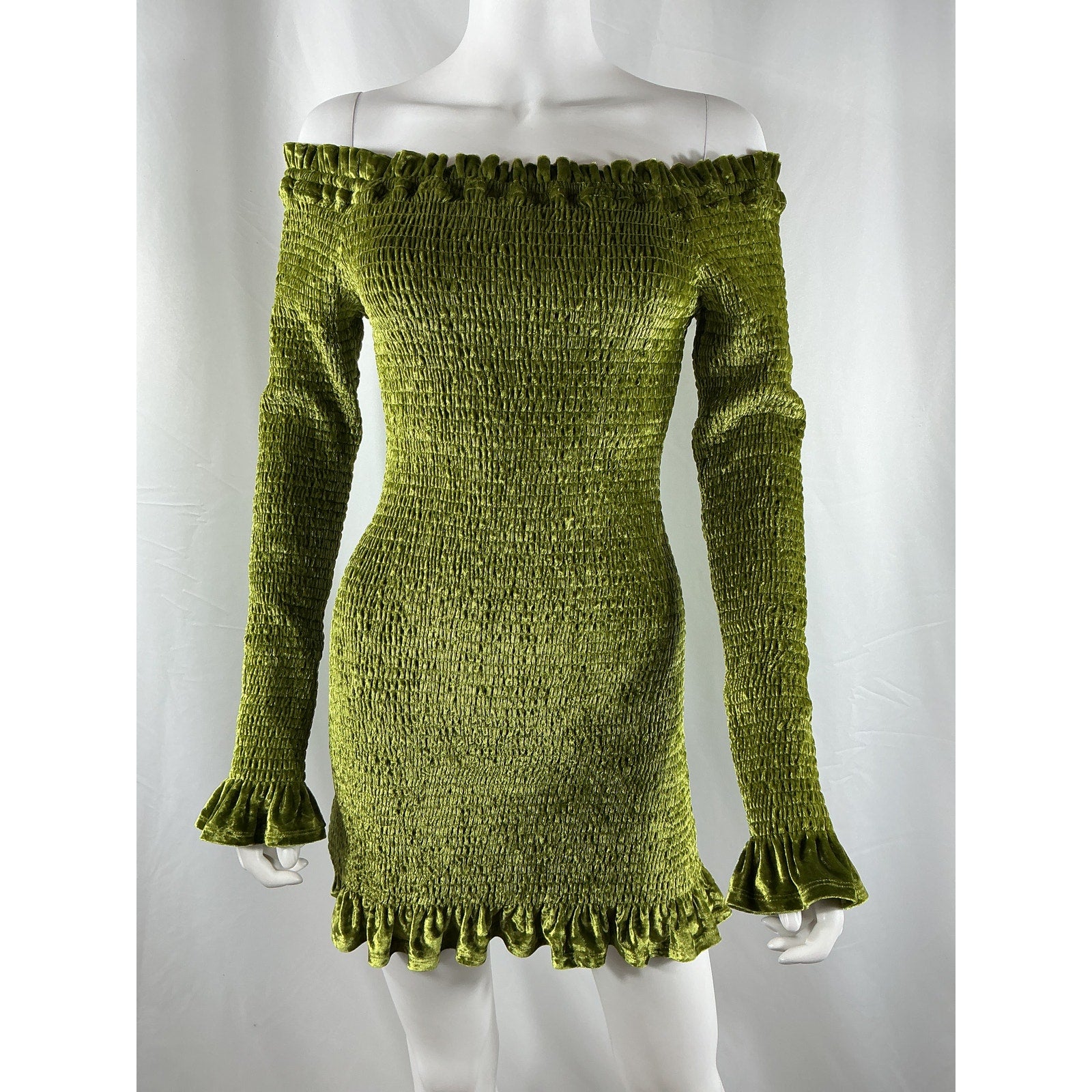 Caroline Constas 'Megara' Green Polyester Dress Size M