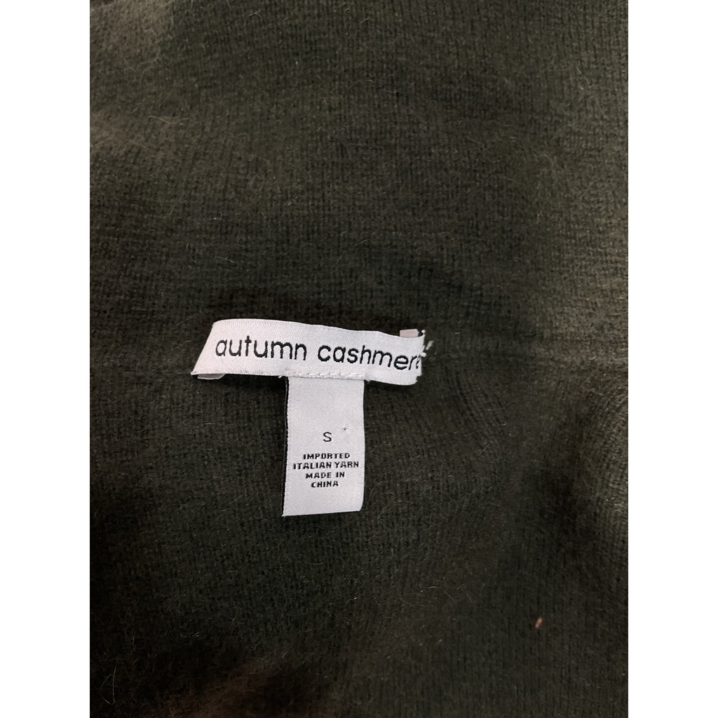 Autumn Cashmere Green Long Sleve Cashmere Blend Knitted Shirt Size S