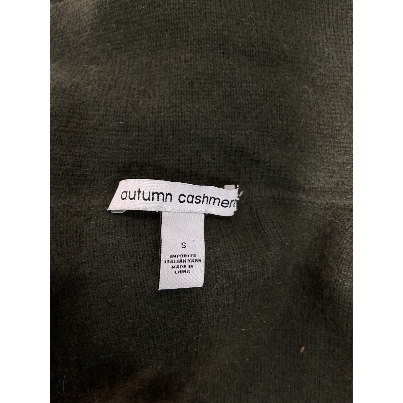 Autumn Cashmere Green Long Sleve Cashmere Blend Knitted Shirt Size S