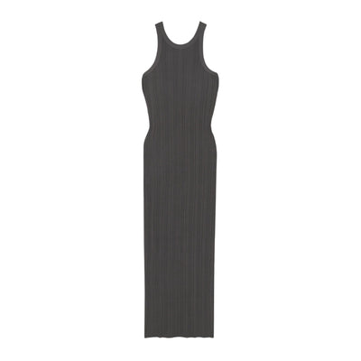 Toteme Ribbed Gray Maxi Dress Size L