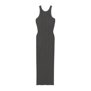 Toteme Ribbed Gray Maxi Dress Size L