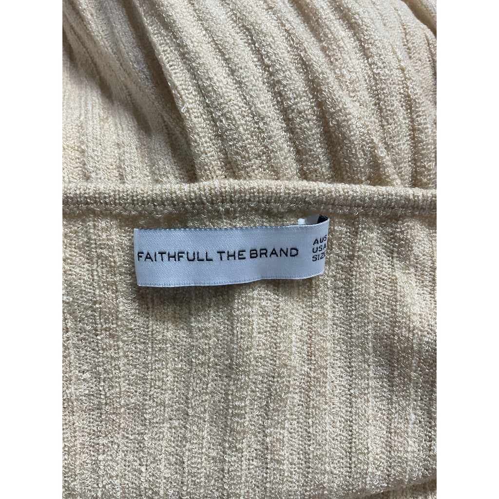 Faithfull The Brand 'Serafia' Beige Maxi Dress Size S