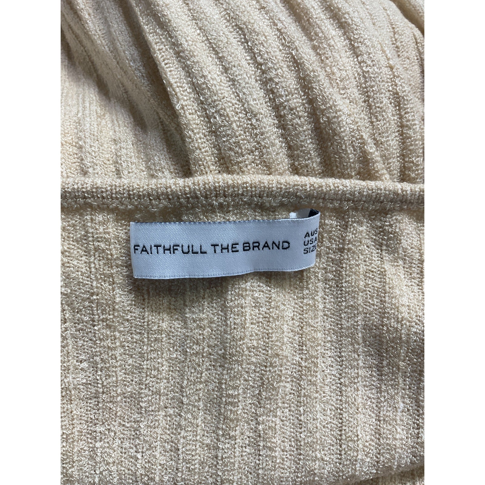 Faithfull The Brand 'Serafia' Beige Maxi Dress Size S