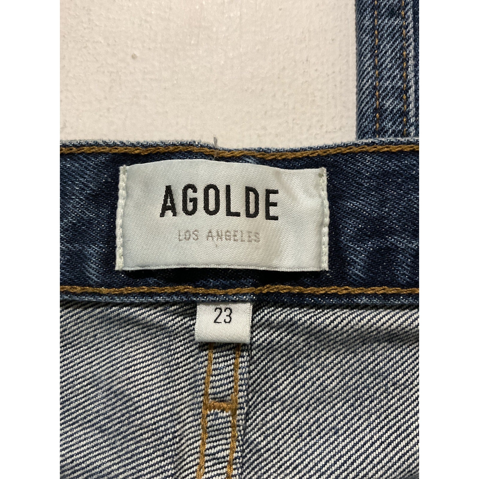 Agolde 90'S Blue Cotton Pinch Waist Denim Jean Size 23