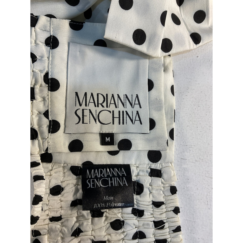 Marianna Senchina 'Bow' White Top Size M