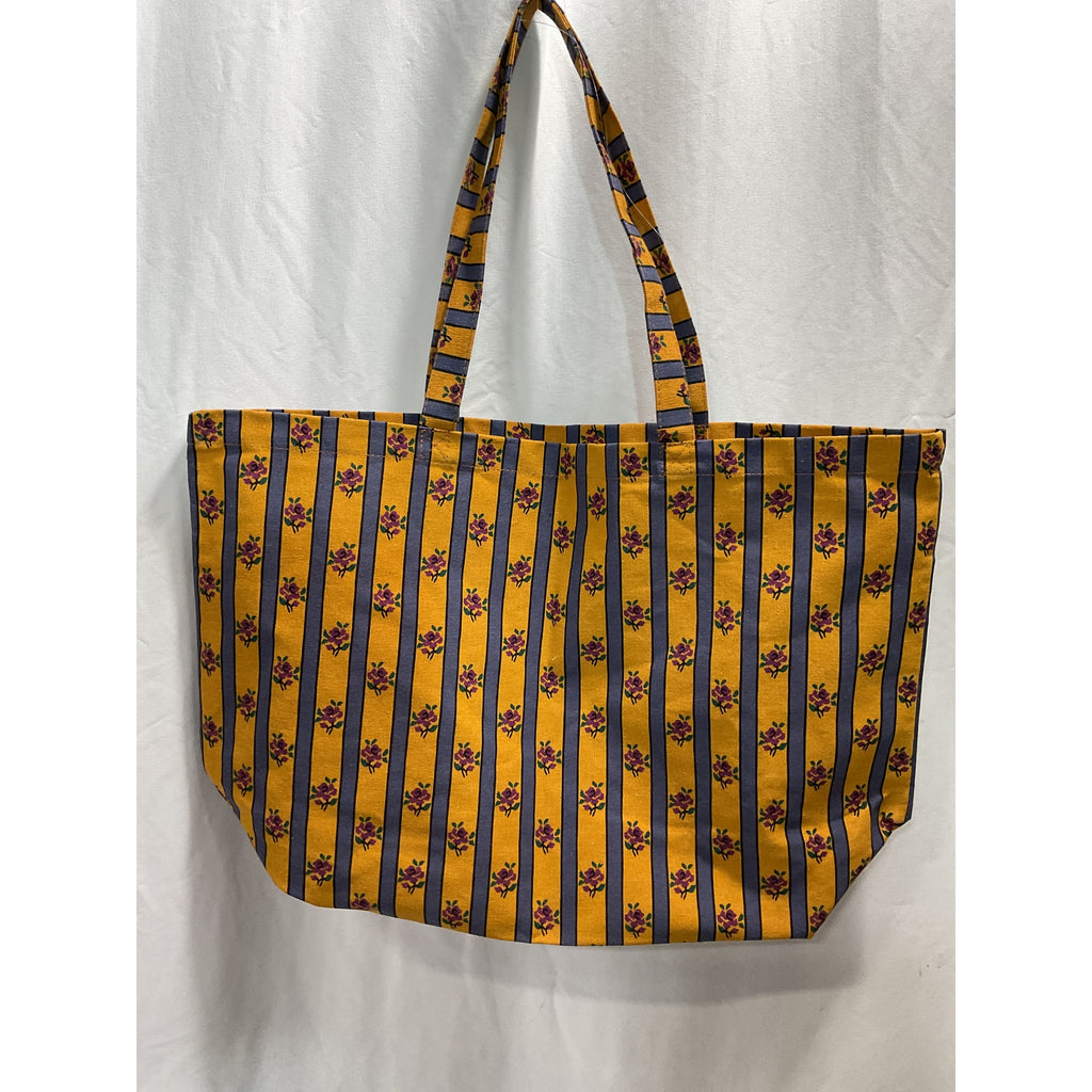 Sézane Orange x Mdlo Canvas Open Top Tote Bag