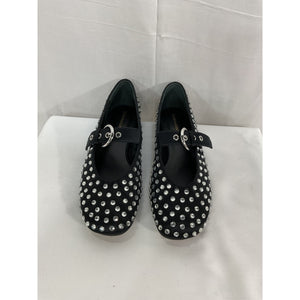 Reformation 'Bethany' Black Ballet Flat Size 5.5