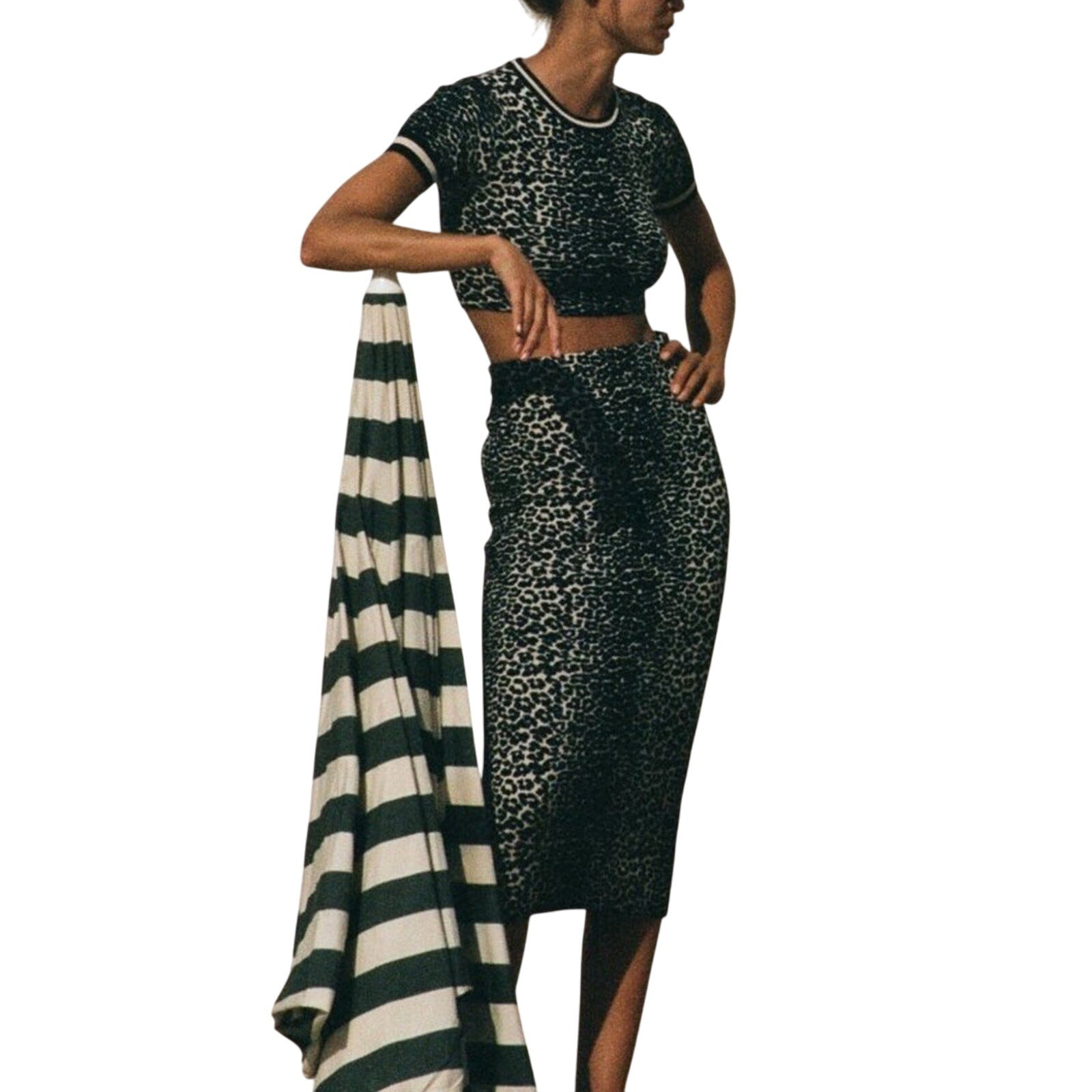 Solid & Striped 'The Ronnie' Black Viscose Skirt Size M