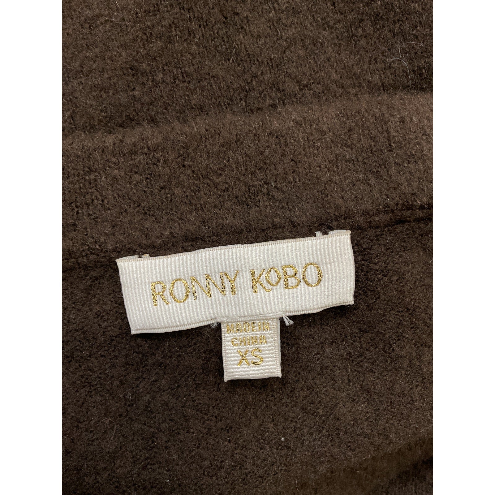 Ronny Kobo 'Zuna' Brown Ruched Knit Maxi Skirt Size XS