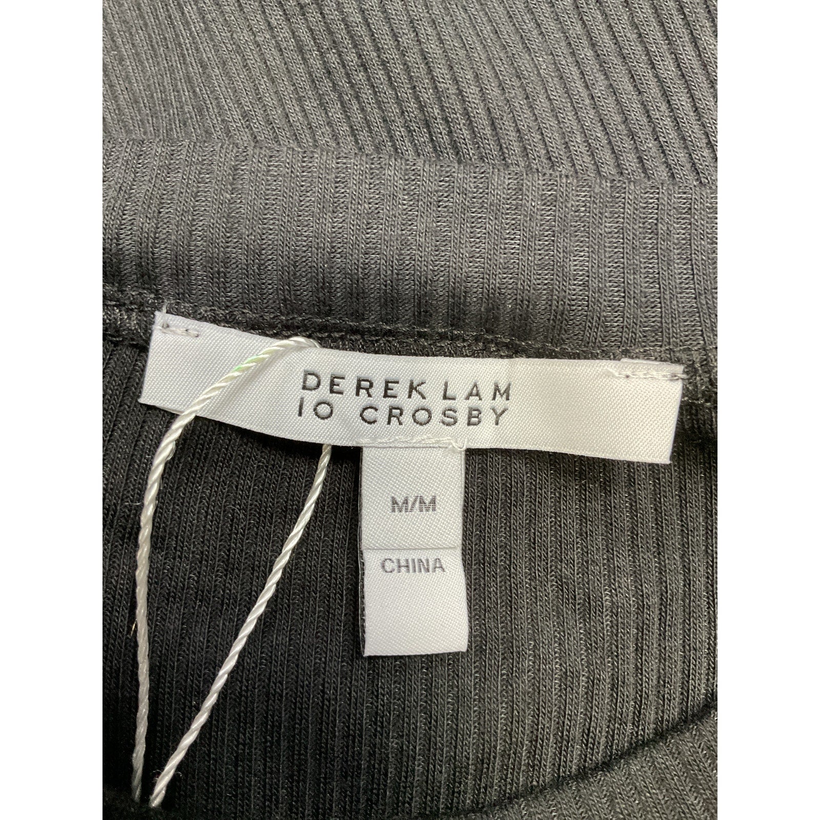 Derek Lam 10 Crosby 'Arnaldo' Black Cotton Mixed Media Tee Size M