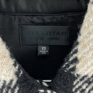 Nili Lotan Checked Multicolor Lenore Coat Size XS