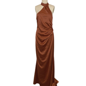 Nookie Satin Mocha Entice Gown Size M NWT