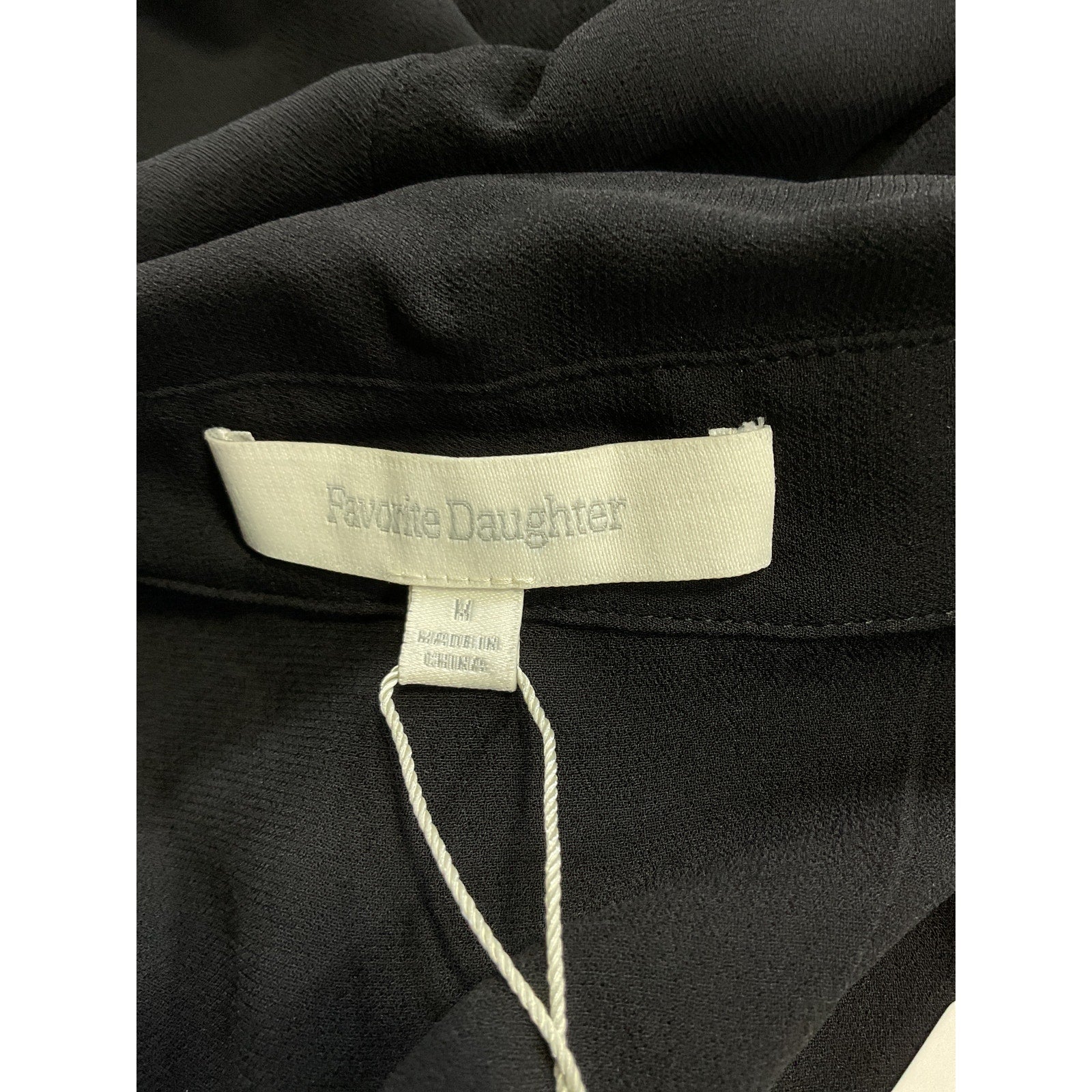 Favorite Daughter 'The Marie' Black Chiffon Top Size M - NWT