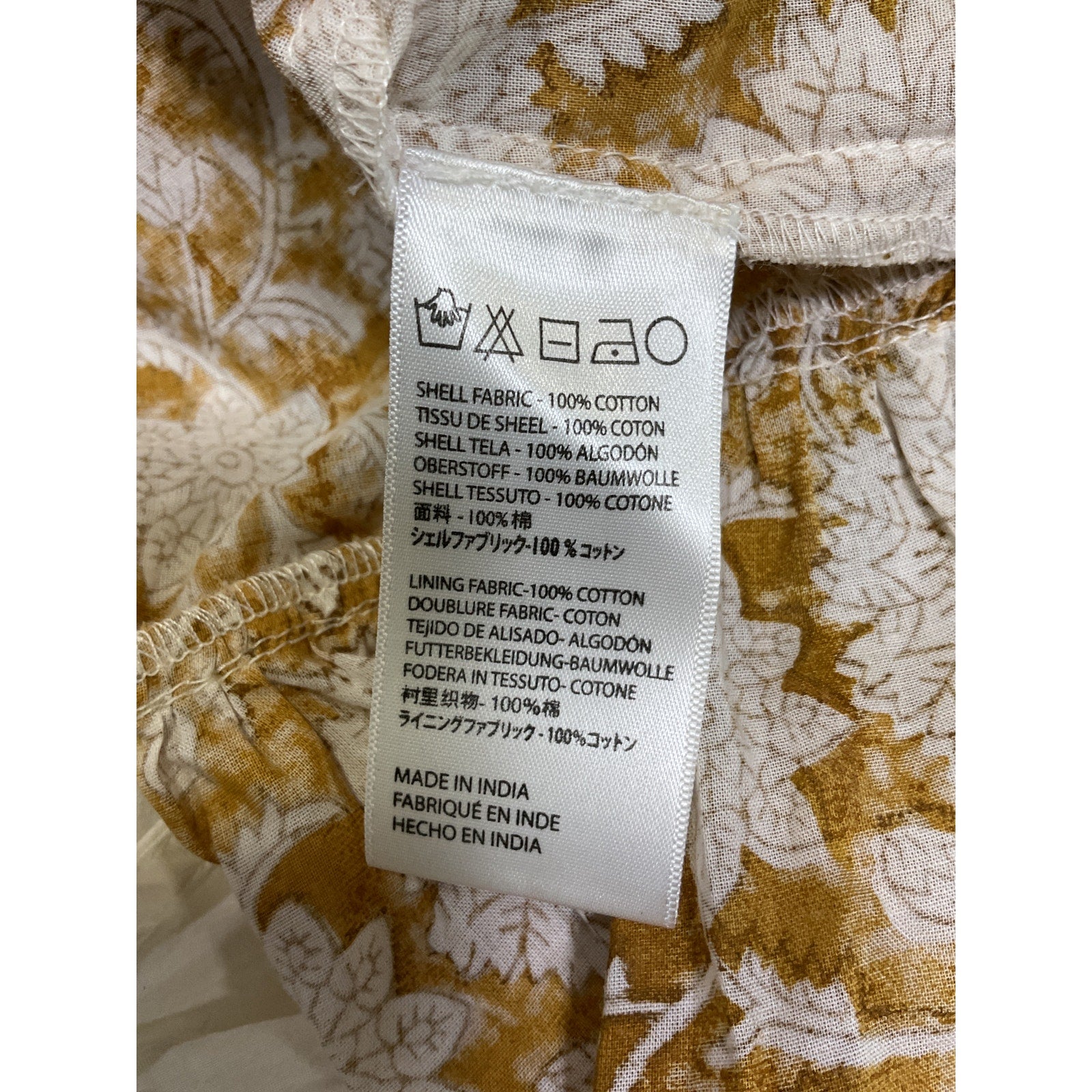 Cleobella 'Magdalena' Yellow Mini Dress Size S