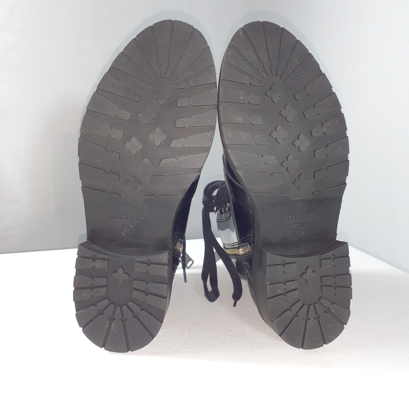 Allsaints 'Donita' Black Leather Boot Size 7