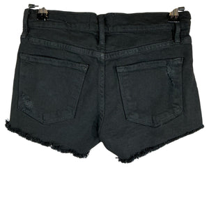 Frame Distressed Black Le Cutoff Shorts Size 23