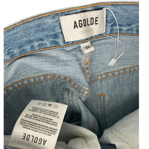 Agolde Distressed Blue Jamie High Rise Classic Denim Jeans Size 24