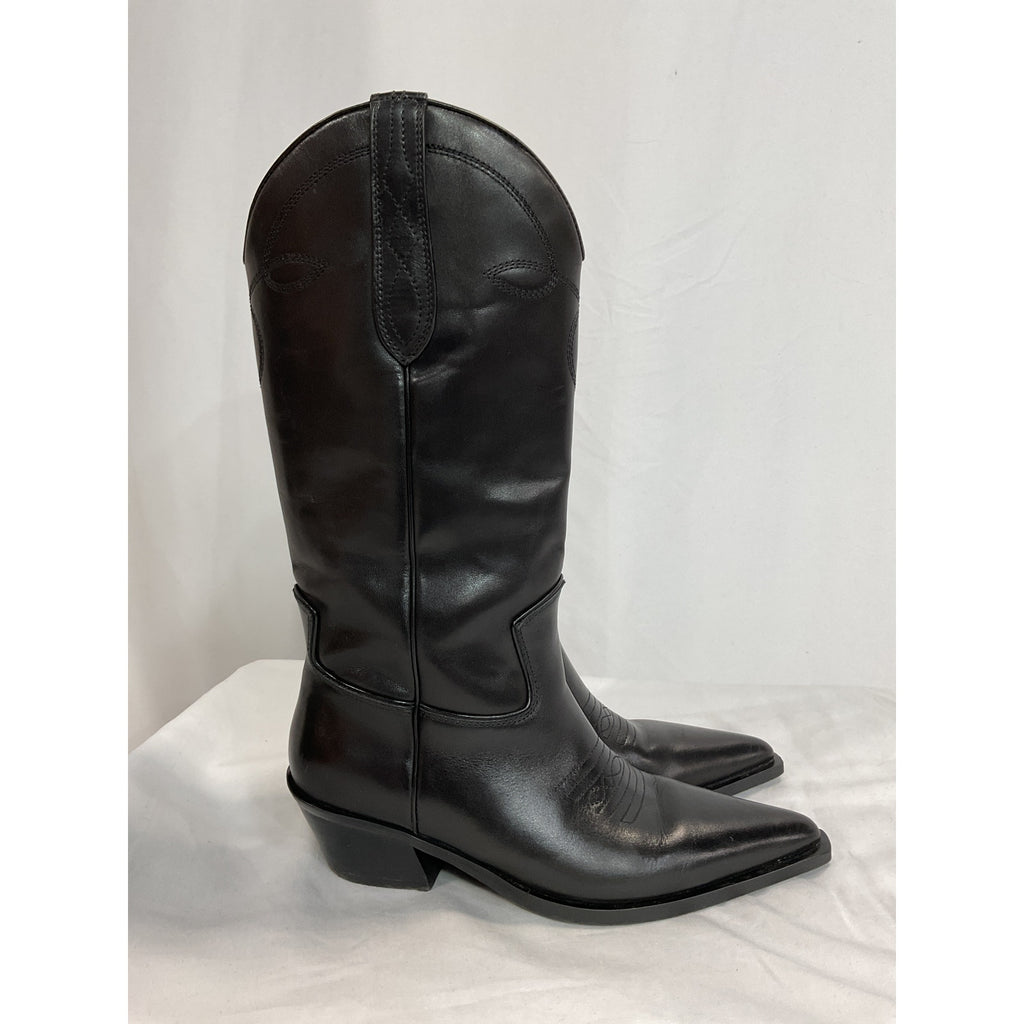Alias Mae 'Finley' Black Western Embroidery Pointed Toe Boot Size 7
