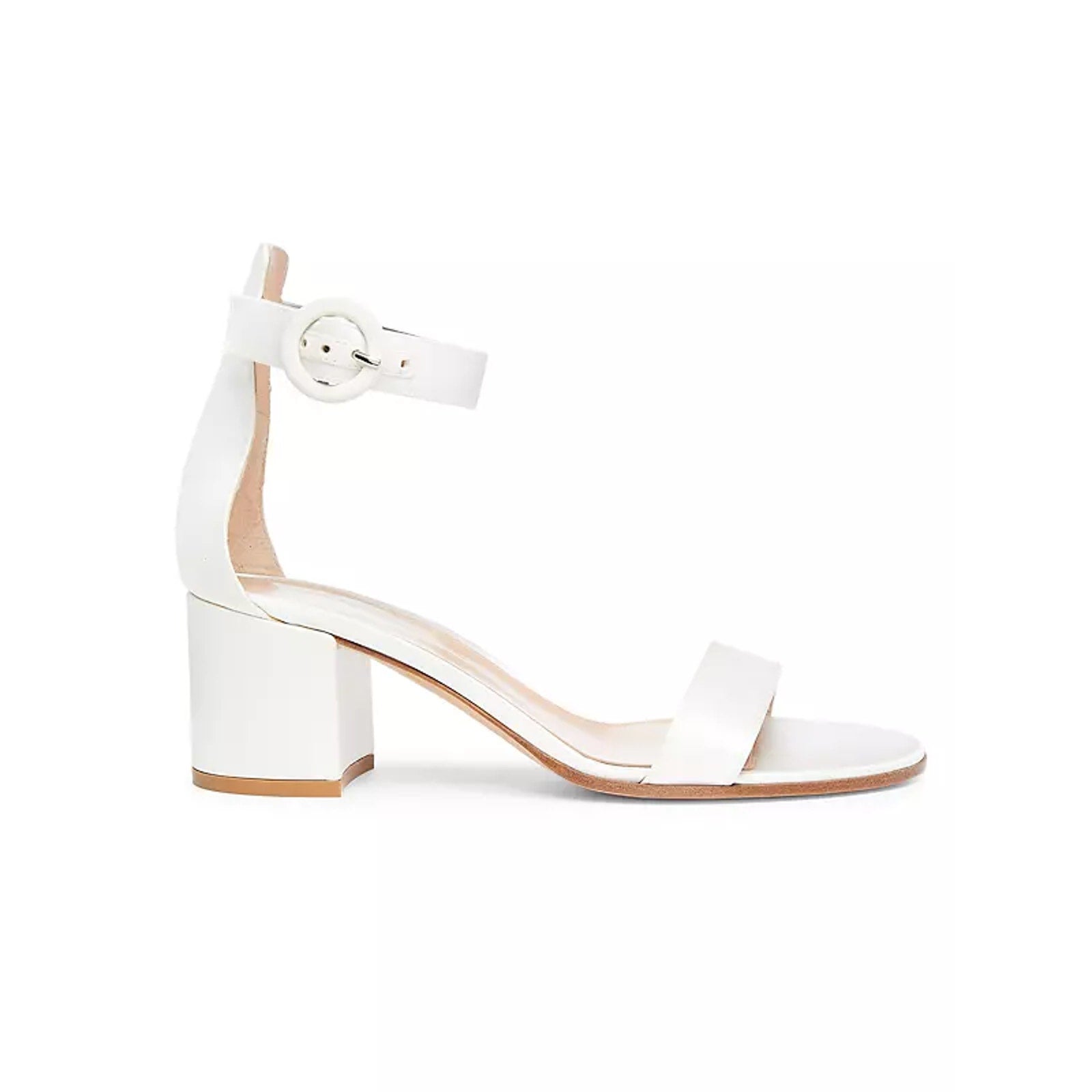 Gianvito Rossi 'Versilia' White 60Mm Satin Open Toe Sandals Size 5.5 - NWT
