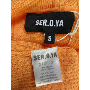 Ser.O.Ya Ribbed Orange Tallulah Dress Size S NWT