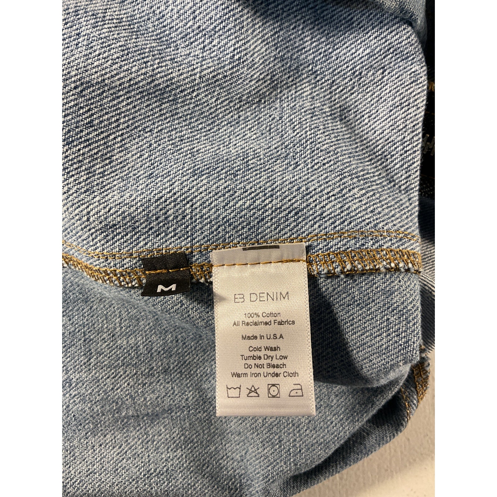 Eb Denim Blue Strapless Mini Patchwork Dress Size M