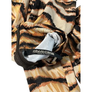 Roberto Cavalli Printed Orange Turtleneck Catsuit Size 38 IT / US 2