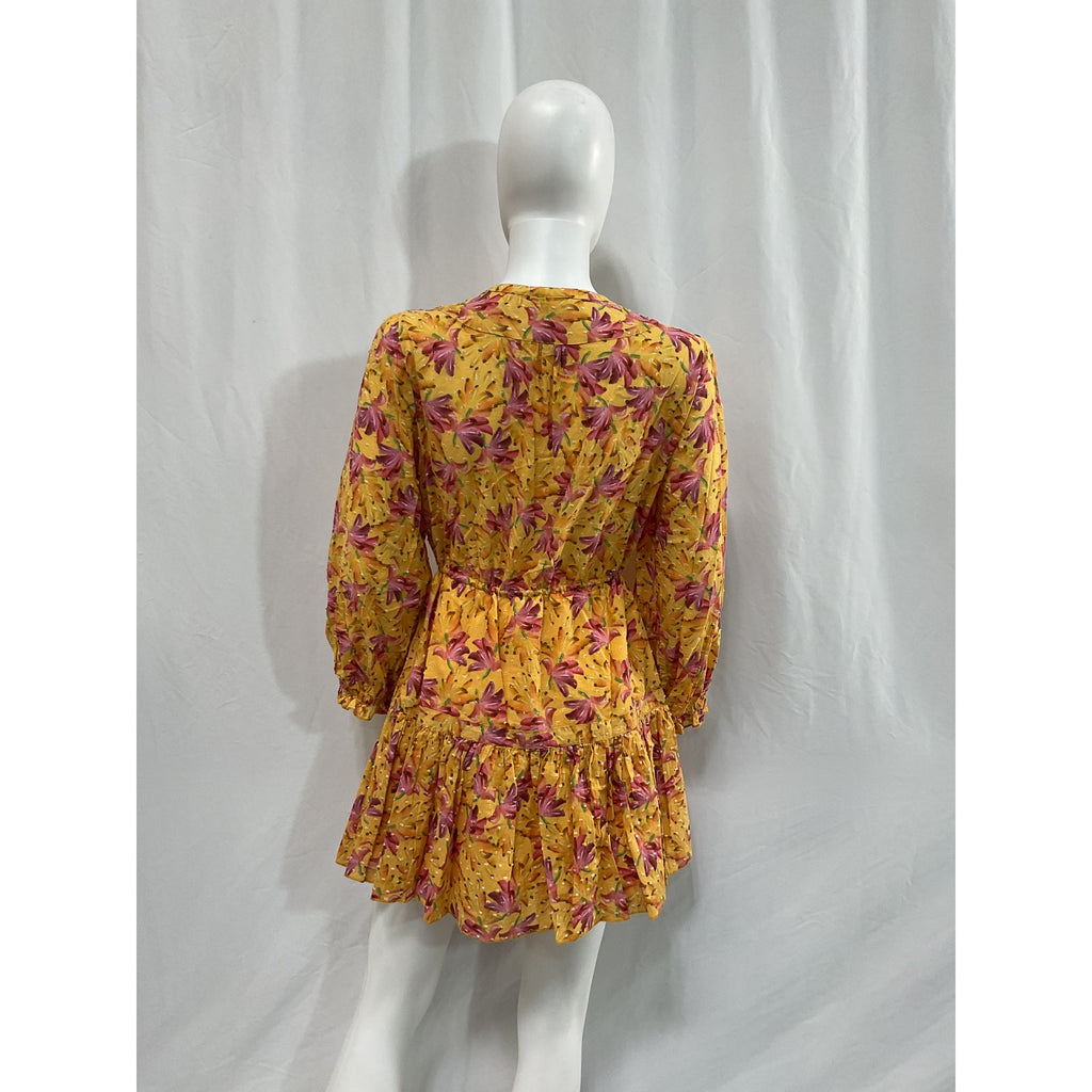 Farm Rio 'Banana' Yellow Sunshine Mini Dress Size S