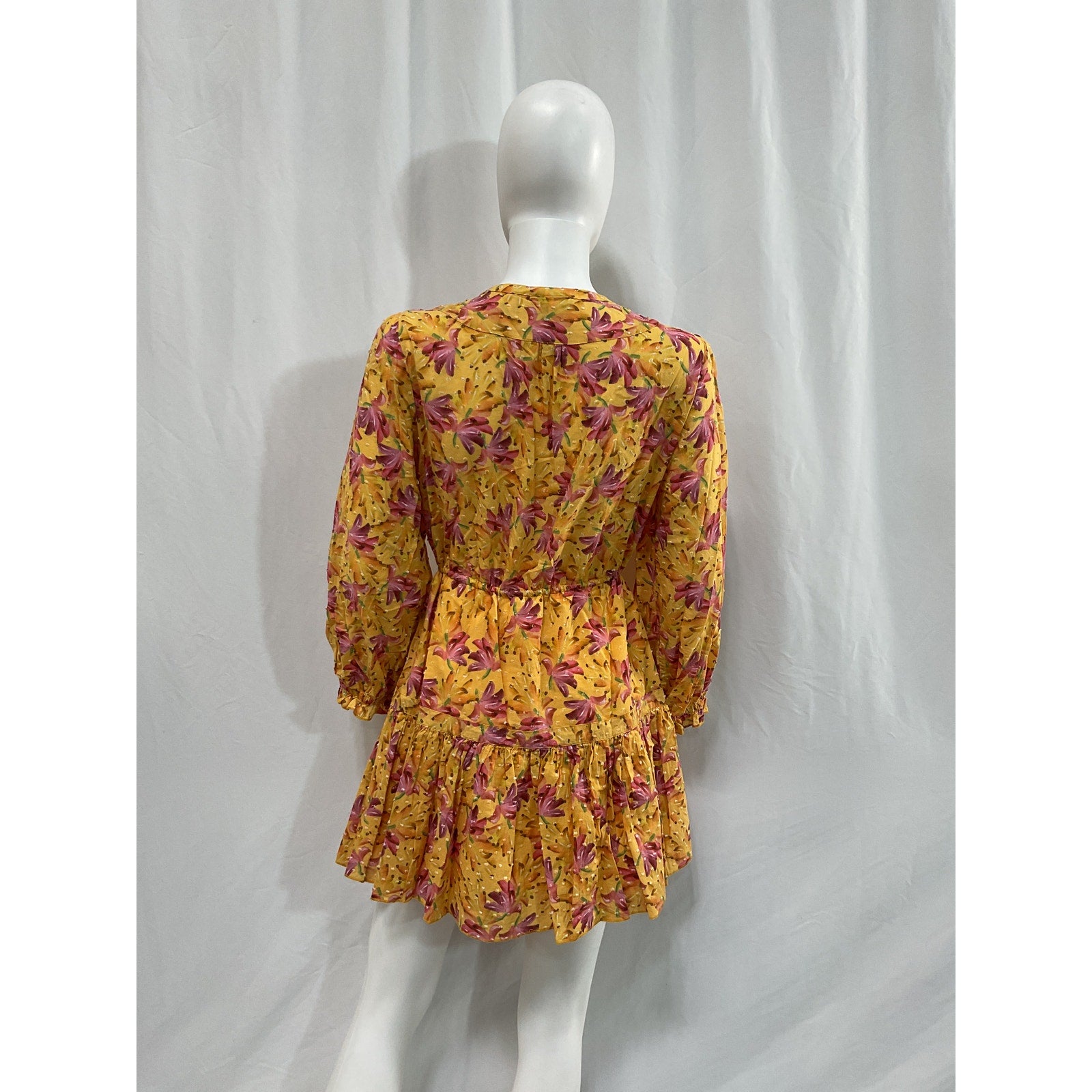 Farm Rio 'Banana' Yellow Sunshine Mini Dress Size S