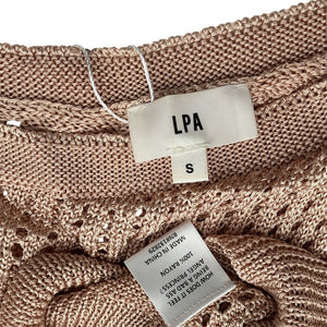 Lpa Open Knit Beige Leo Sweater Size S