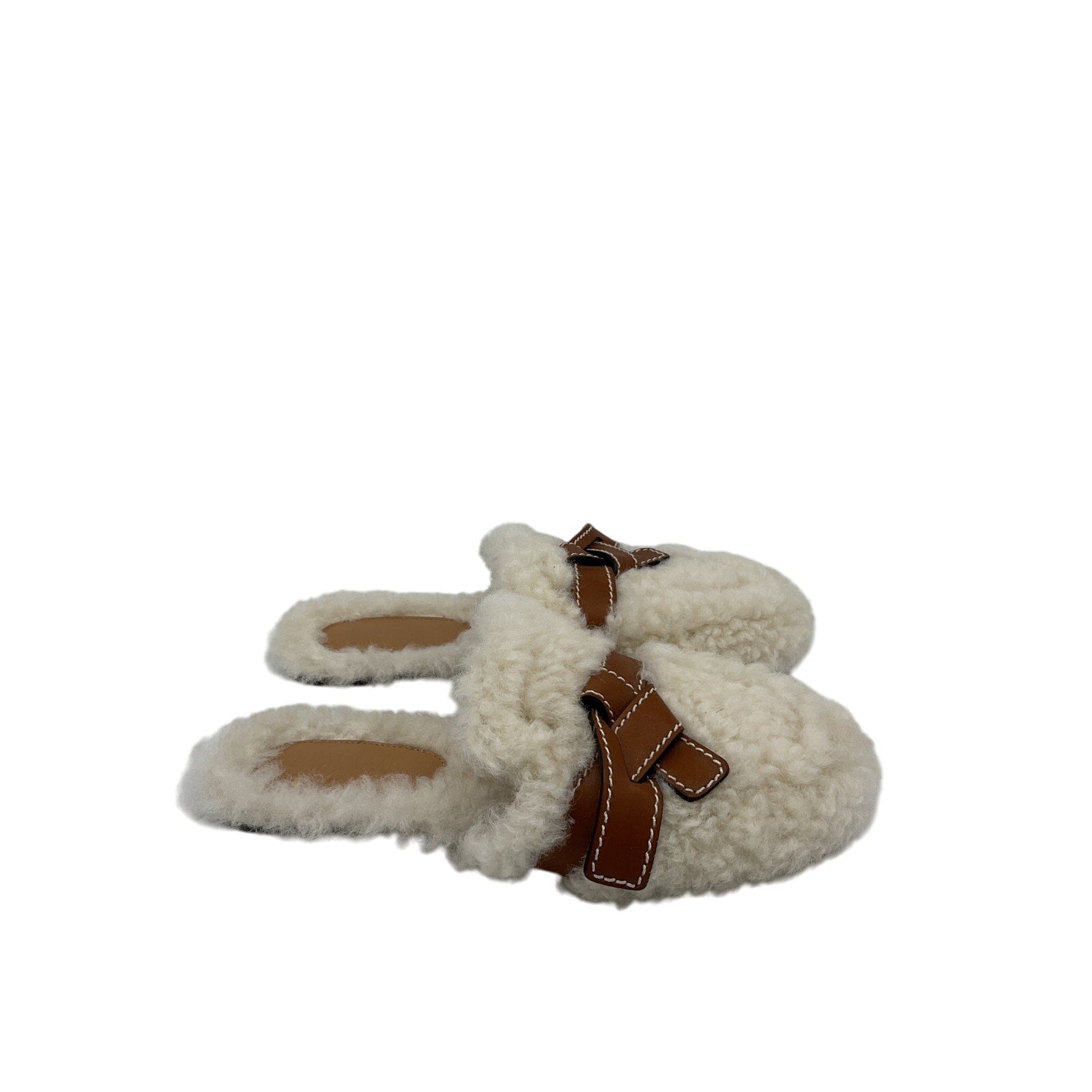 Loewe Printed White Mules Size 7