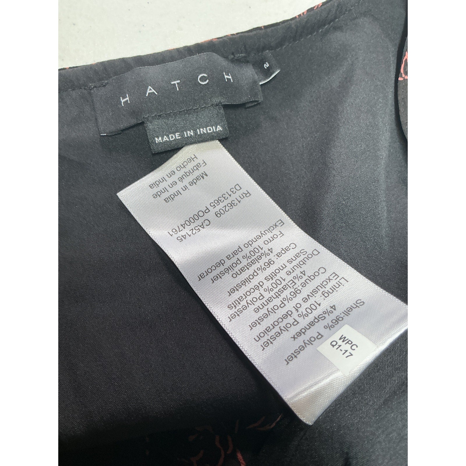Hatch 'The Victoria' Black Polyester Dress Size 2