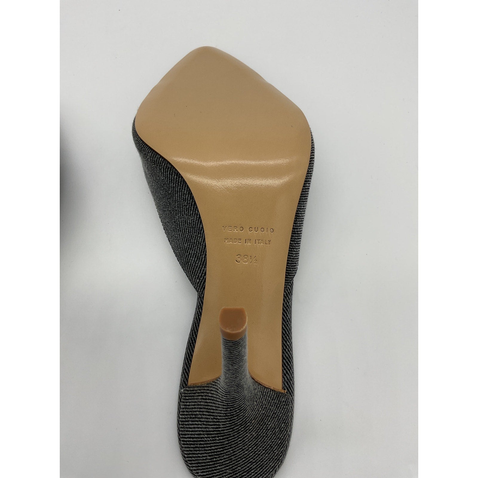 Gia Borghini X 'Pernille Teisbaek' Blue Denim Pointed Mule Size 8.5
