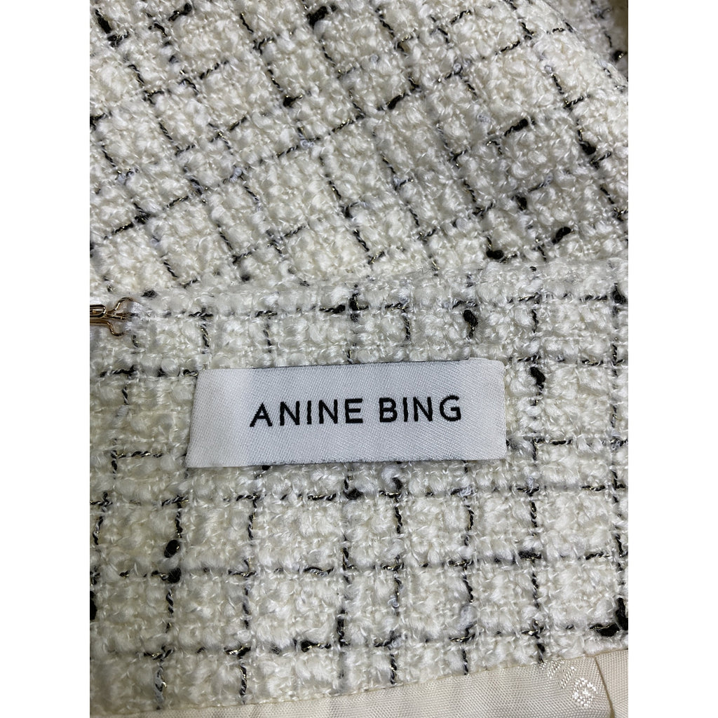 Anine Bing 'Mateo' White Acrylic Skirt Size 36