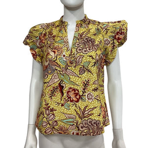 Ulla Johnson Ruffled Calla Lily Evelyn Top Size 0