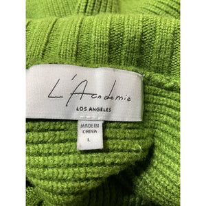 L'Academie 'Maven' Green Turtleneck Crop Top / Blouse Size L
