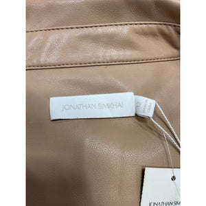 Simkhai Vegan Beige Elias Shirt Dress Size 12 NWT